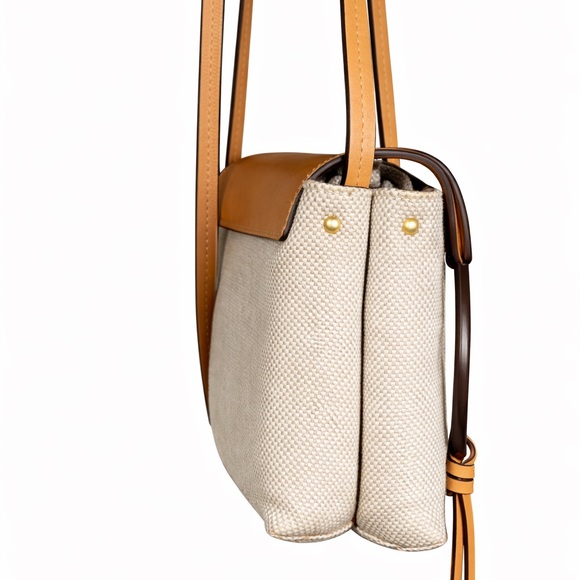 Tory Burch Tan and Cream Crossbody Bag - Picture 2 of 8